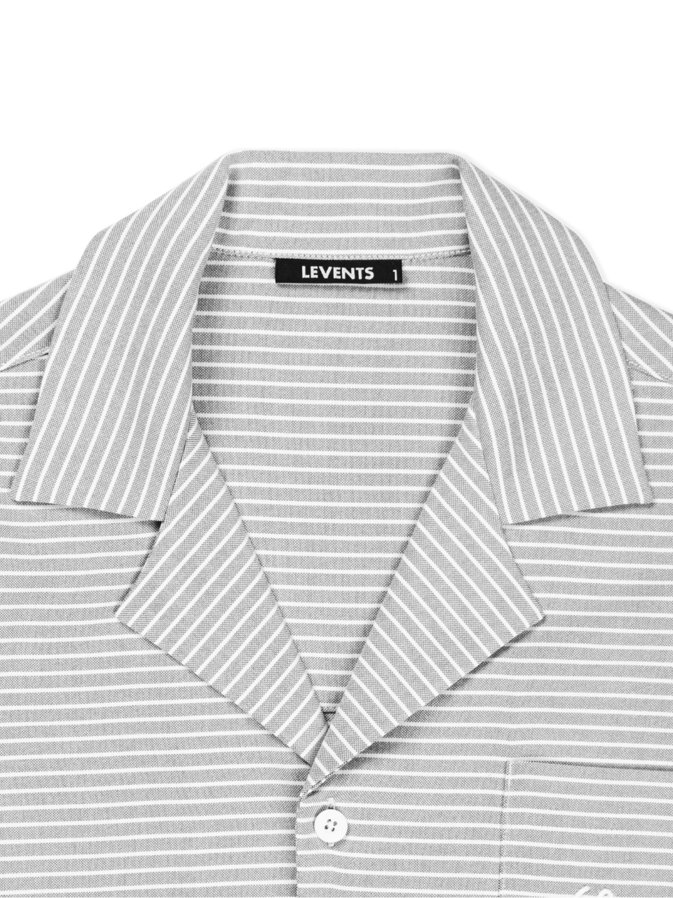 Horizontal Striped Short Sleeved Button Down