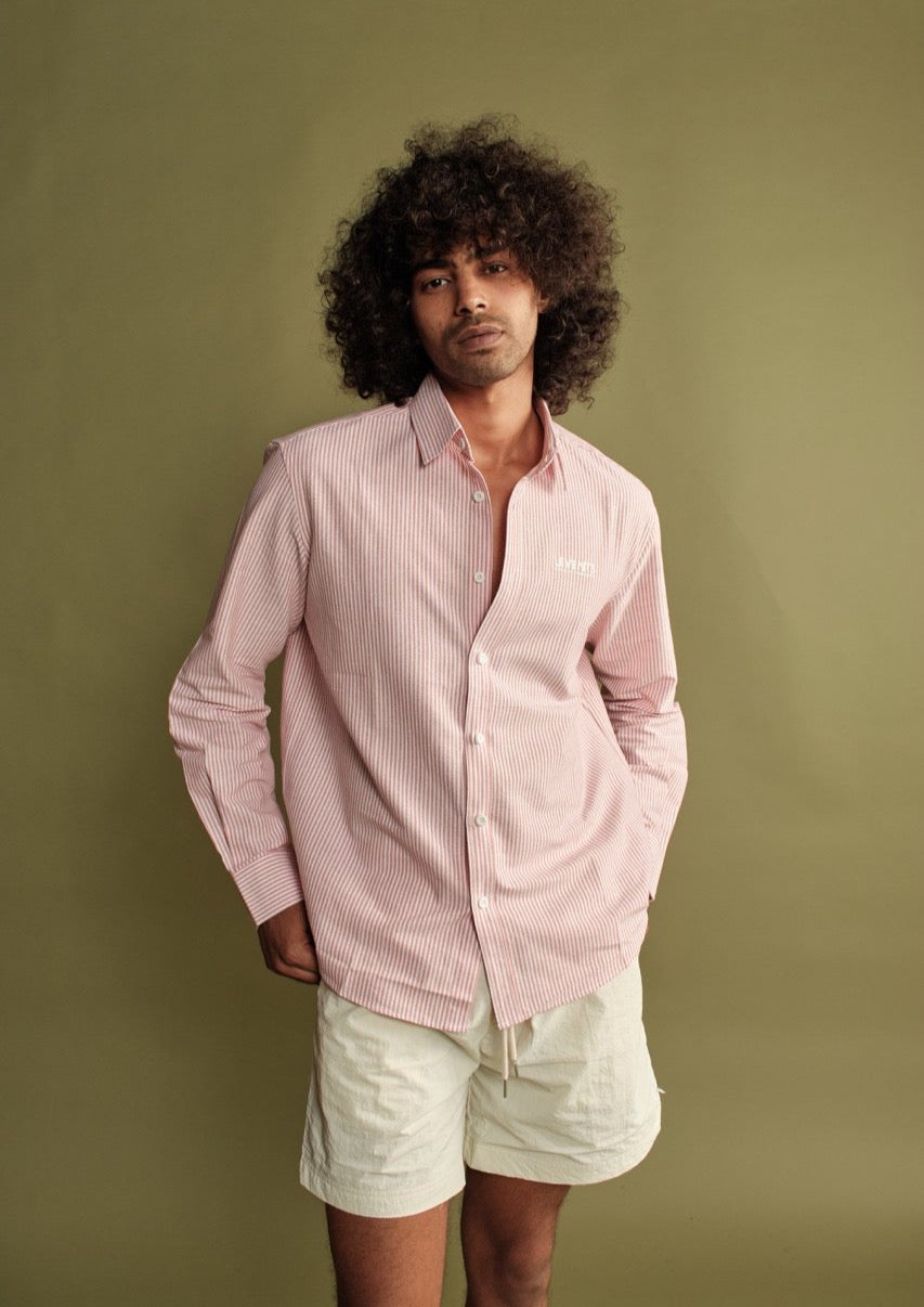 XL Logo Striped Button Down