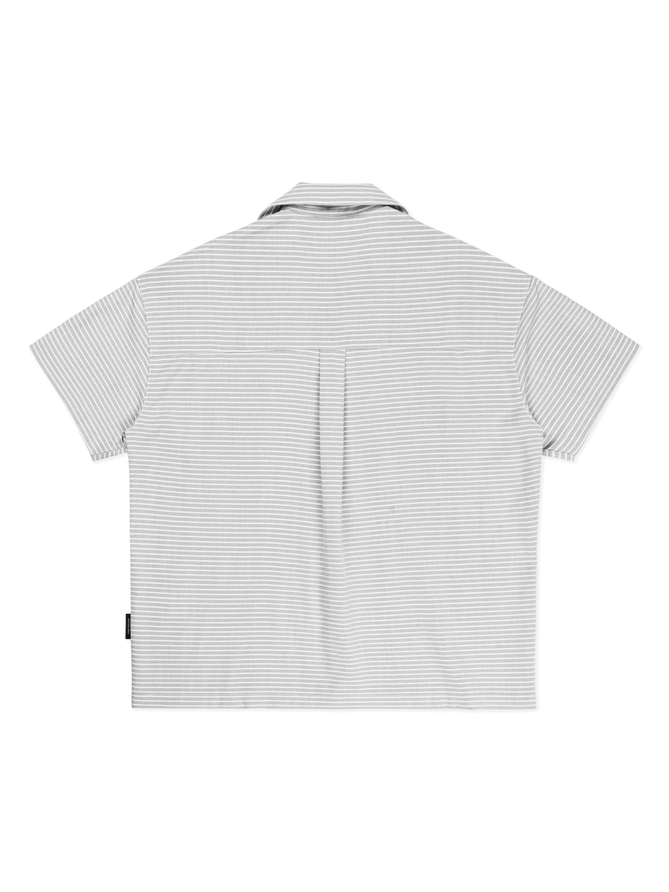 Horizontal Striped Short Sleeved Button Down