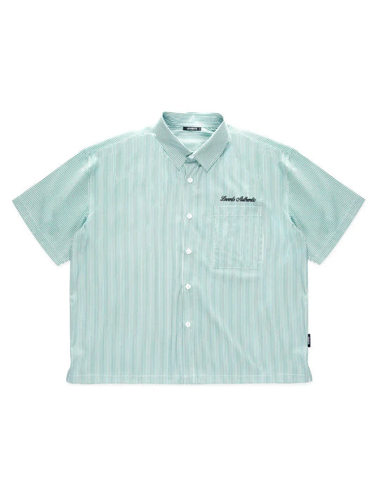 Authentic Striped Short Sleeved Button Down